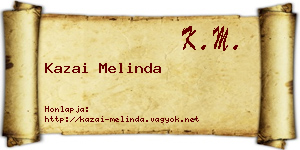 Kazai Melinda névjegykártya
