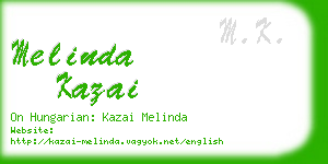 melinda kazai business card